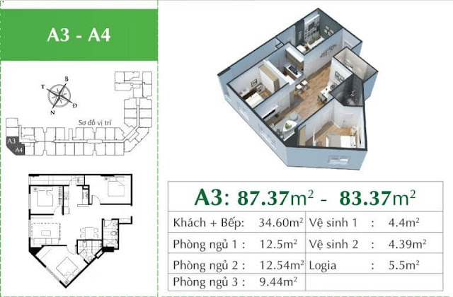 Căn A3 chung cư Ecocity Long Biên. Căn A3 chung cư Ecocity Long Biên.