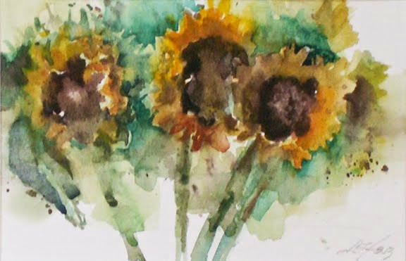 Sunflowers on Lake Panache