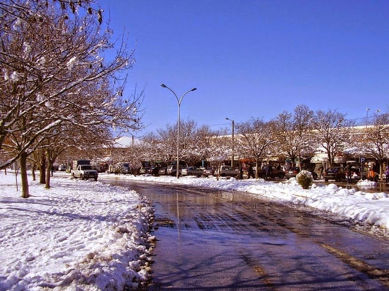 شوارع افران في فصل الشتاء