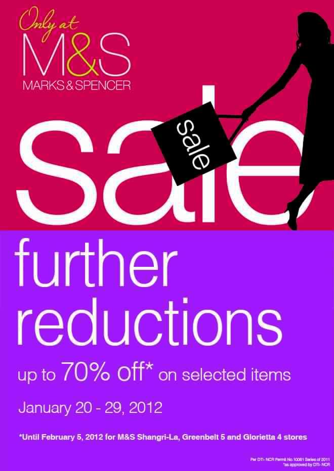 Manila Shopper Marks & Spencer Further Reductions SALE