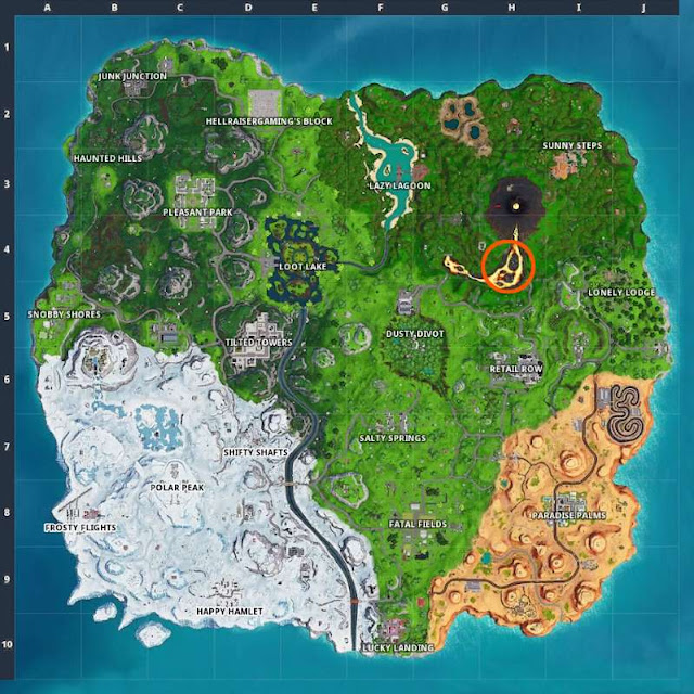 Fortnite Discovery Challenges hidden stars location - 5 Weeks