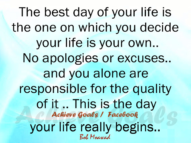 Love Life Dreams: The best day of your life is the one on which you