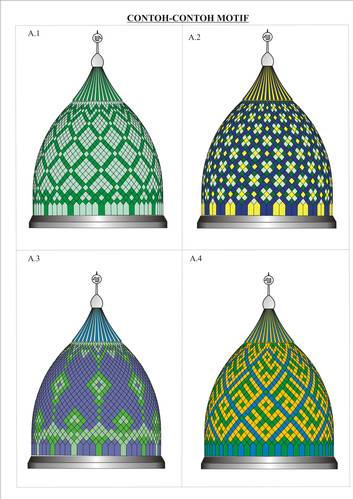 gambar kubah masjid  (motif)