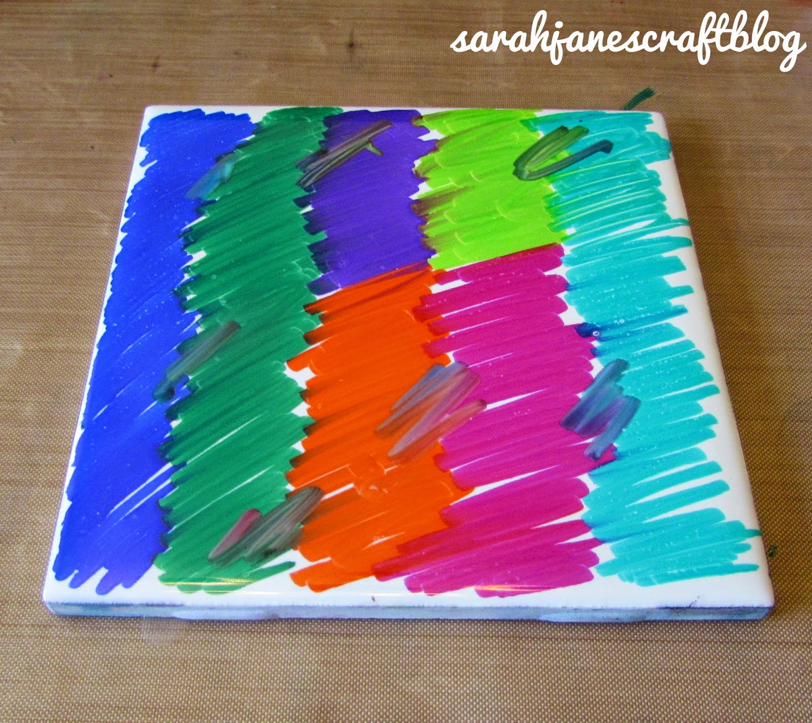 Sharpie Tile Coasters