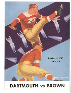 An illustrated poster for a Dartmouth vs Brown game.