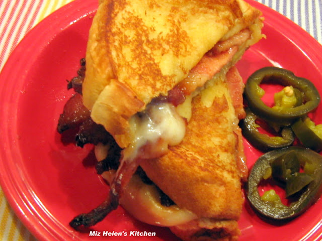 Candied Dijon Bacon Grilled Cheese With Pickled Jalapenos