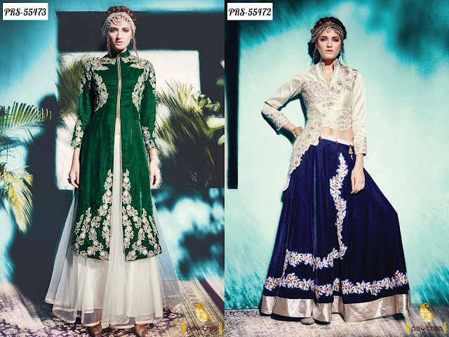 Bajirao Mastani style long designer dresses collection online shopping with discount offer sale