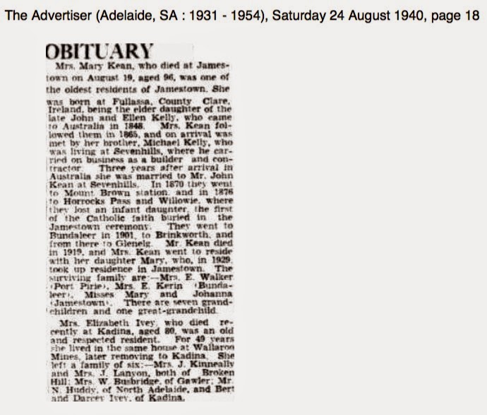 AS THEY WERE IRISH OBITUARIES