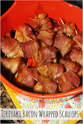 Teriyaki Bacon Wrapped Scallops- a 3 ingredient appetizer to impress your guests!