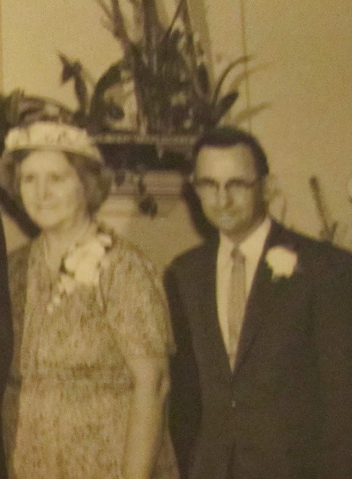 Carl & Anna at my father's wedding - cropped from couple & parent's photo Climbing My Family Tree: Carl & Anna at my father's wedding - cropped from couple & parent's photo