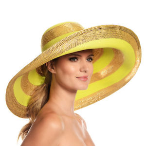 Eric Javits Women's Luxury Headwear Stripe Dip Brim Hat Eric Javits Women's Luxury Headwear Stripe Dip Brim Hat