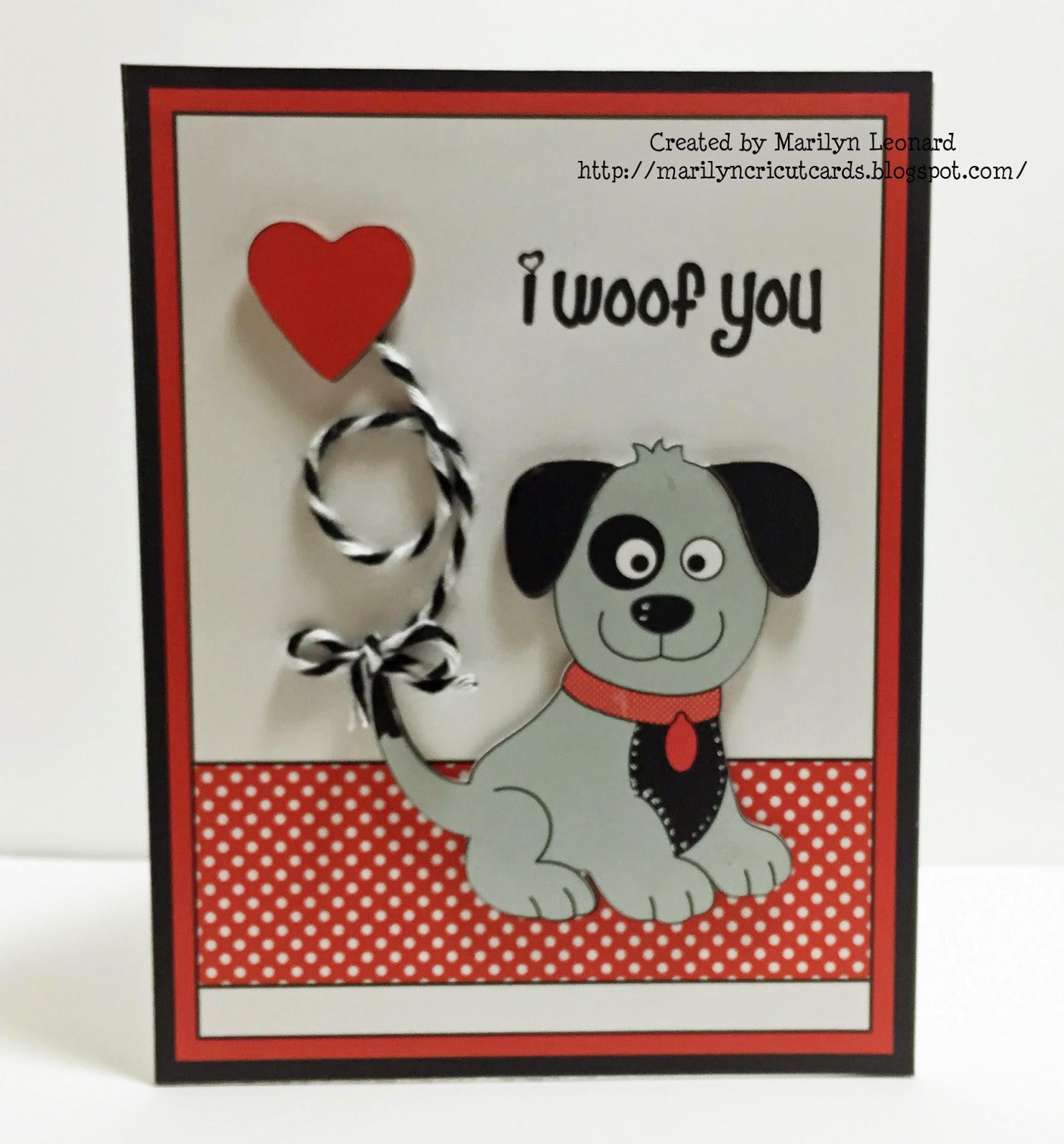  Marilyn's Cricut Cards Puppy Love