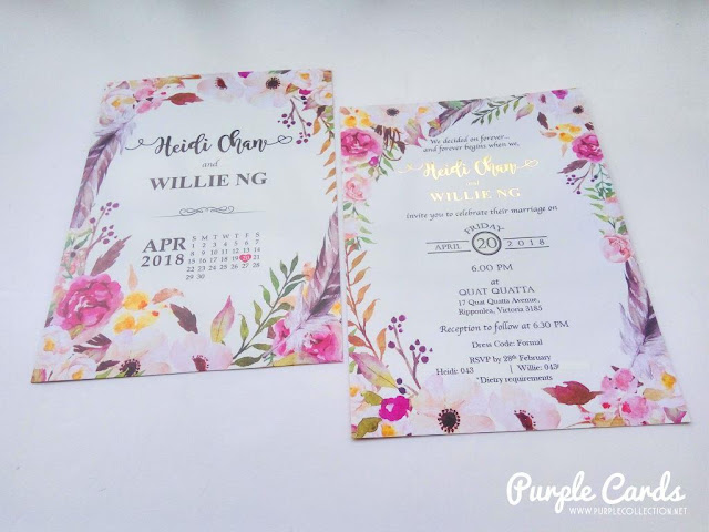 watercolour flower, designer, save the date, tie the knot, wedding card, kad kahwin, online order, express, bespoke, designer, elegant, pretty, gold foil, stamping, rose, quat quatta, australia, singapore, sabah, sarawak, penang, ipoh, perak, johor bahru, melaka, seremban, bentong, pahang, kedah, kelantan, western, christian, chinese, malay, hindu, church, ceremony, ROM, register of marriage, sticker, round, shape, calendar, metallic, envelope, card, digital, offset, express, kota kinabalu, miri, bintulu, kuching, restaurant, hotel