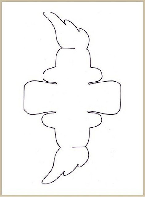 Template for Wrapped Box whit Wings for First Communion Souvenirs. Template for Wrapped Box whit Wings for First Communion Souvenirs.