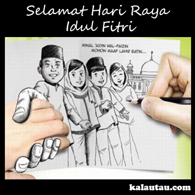 kalautau.com - Gambar Selamat Idul Fitri versi kartun lukisan nyata kalautau.com - Gambar Selamat Idul Fitri versi kartun lukisan nyata