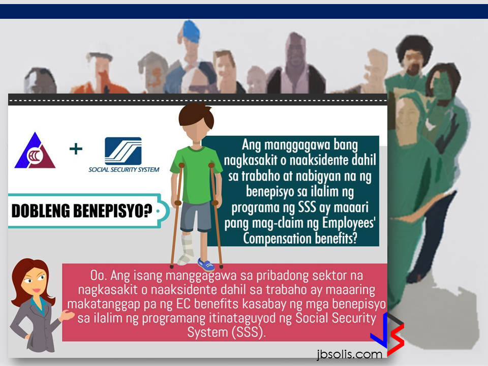 If you know someone who is sick, had an accident  or relatives of an employee who died while on duty, you can help them and their families  by sharing them how to claim their benefits from the government through Employment Compensation Commission.  Here are the steps on claiming the Employee Compensation for private employees.        Step 1. Prepare the following documents:  Certificate of Employment- stating  the actual duties and responsibilities of the employee at the time of his sickness or accident.  EC Log Book- certified true copy of the page containing the particular sickness or accident that happened to the employee.  Medical Findings- should come from  the attending doctor the hospital where the employee was admitted.     Step 2. Gather the additional documents if the employee is;  1. Got sick: Request your company to provide  pre-employment medical check -up or  Fit-To-Work certification at the time that you first got hired . Also attach Medical Records from your company.  2. In case of accident: Provide an Accident report if the accident happened within the company or work premises. Police report if it happened outside the company premises (i.e. employee's residence etc.)  3 In case of Death:  Bring the Death Certificate, Medical Records and accident report of the employee. If married, bring the Marriage Certificate and the Birth Certificate of his children below 21 years of age.      FINAL ENTRY HERE, LINKS OTHERS   Step 3.  Gather all the requirements together and submit it to the nearest SSS office. Wait for the SSS decision,if approved, you will receive a notice and a cheque from the SSS. If denied, ask for a written denial letter from SSS and file a motion for reconsideration and submit it to the SSS Main office. In case that the motion is  not approved, write a letter of appeal and send it to ECC and wait for their decision.      Contact ECC Office at ECC Building, 355 Sen. Gil J. Puyat Ave, Makati, 1209 Metro ManilaPhone:(02) 899 4251 Recommended: NATIONAL PORTAL AND NATIONAL BROADBAND PLAN TO  SPEED UP INTERNET SERVICES IN THE PHILIPPINES In a Facebook post of Agriculture Secretary Manny Piñol, he said that after a presentation made by Dept. of Information and Communications Technology (DICT) Secretary Rodolfo Salalima, Pres. Duterte emphasized the need for faster communications in the country.Pres. Duterte earlier said he would like the Department of Information and Communications Technology (DICT) "to develop a national broadband plan to accelerate the deployment of fiber optics cables and wireless technologies to improve internet speed." As a response to the President's SONA statement, Salalima presented the  DICT's national broadband plan that aims to push for free WiFi access to more areas in the countryside.   Read more: http://www.jbsolis.com/2017/03/president-rodrigo-duterte-approved.html#ixzz4bC6eQr5N Good news to the Filipinos whose business and livelihood rely on good and fast internet connection such as stocks trading and online marketing. President Rodrigo Duterte  has already approved the establishment of  the National Government Portal and a National Broadband Plan during the 13th Cabinet Meeting in Malacañang today. In a facebook post of Agriculture Secretary Manny Piñol, he said that after a presentation made by Dept. of Information and Communications Technology (DICT) Secretary Rodolfo Salalima, Pres. Duterte emphasized the need for faster communications in the country. Pres. Duterte earlier said he would like the Department of Information and Communications Technology (DICT) "to develop a national broadband plan to accelerate the deployment of fiber optics cables and wireless technologies to improve internet speed." As a response to the President's SONA statement, Salalima presented the  DICT's national broadband plan that aims to push for free WiFi access to more areas in the countryside.  The broadband program has been in the work since former President Gloria Arroyo but due to allegations of corruption and illegality, Mrs. Arroyo cancelled the US$329 million National Broadband Network (NBN) deal with China's ZTE Corp.just 6 months after she signed it in April 2007.  Fast internet connection benefits not only those who are on internet business and online business but even our over 10 million OFWs around the world and their families in the Philippines. When the era of snail mails, voice tapes and telegram  and the internet age started, communications with their loved one back home can be much easier. But with the Philippines being at #43 on the latest internet speed ranks, something is telling us that improvement has to made.                RECOMMENDED  BEWARE OF SCAMMERS!  RELOCATING NAIA  THE HORROR AND TERROR OF BEING A HOUSEMAID IN SAUDI ARABIA  DUTERTE WARNING  NEW BAGGAGE RULES FOR DUBAI AIRPORT    HUGE FISH SIGHTINGS    NATIONWIDE SMOKING BAN SIGNED BY PRESIDENT DUTERTE In January, Health Secretary Paulyn Ubial said that President Duterte had asked her to draft the executive order similar to what had been implemented in Davao City when he was a mayor, it is the "100% smoke-free environment in public places."Today, a text message from Sec. Manny Piñol to ABS-CBN News confirmed that President Duterte will sign an Executive Order to ban smoking in public places as drafted by the Department of Health (DOH).  Read more: http://www.jbsolis.com/2017/03/executive-order-for-nationwide-smoking.html#ixzz4bC77ijSR   EMIRATES ID CAN NOW BE USED AS HEALTH INSURANCE CARD  TODAY'S NEWS THAT WILL REVIVE YOUR TRUST TO THE PHIL GOVERNMENT  BEWARE OF SCAMMERS!  RELOCATING NAIA  THE HORROR AND TERROR OF BEING A HOUSEMAID IN SAUDI ARABIA  DUTERTE WARNING  NEW BAGGAGE RULES FOR DUBAI AIRPORT    HUGE FISH SIGHTINGS  