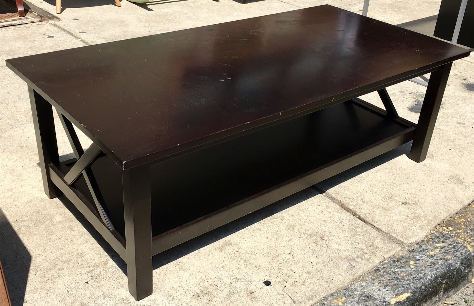 Uhuru Furniture & Collectibles Coffee Table with Lower Shelf 35 SOLD