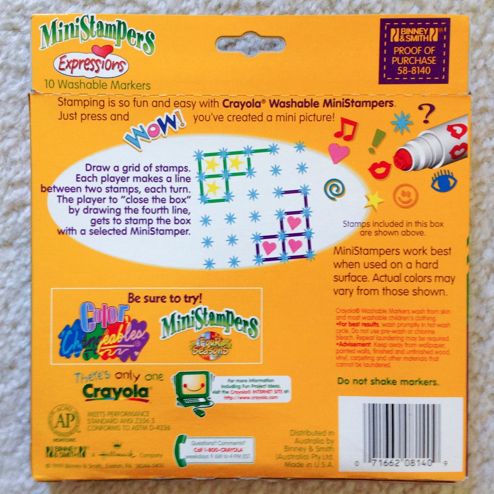 Crayola 10 Count Ultra-Clean Stamper Washable Markers 
