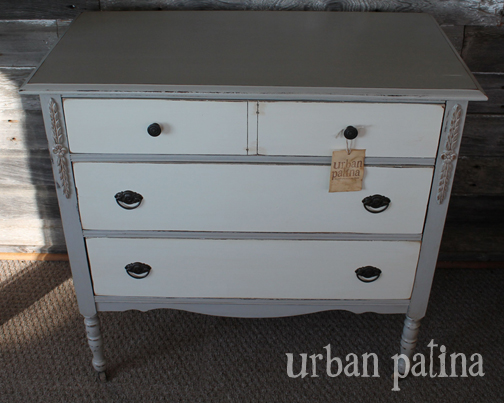 Urban Patina Authentically Crafted Home Gift Grey White Dresser The Two Tone Color Vintage Hardware And Delicate Wood Detail Make This A Fun Unique Usable Piece