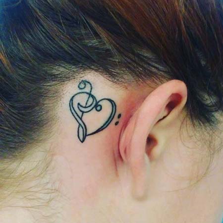 Tatuagens femininas atrás das orelhas Tatuagens femininas atrás das orelhas