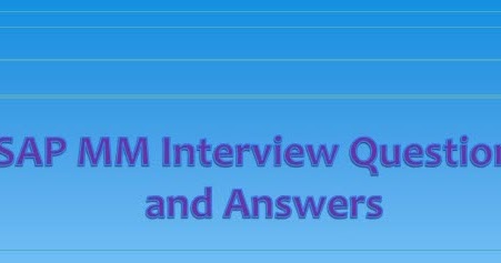 50 TOP SAP MM Multiple choice questions and Answers pdf free …