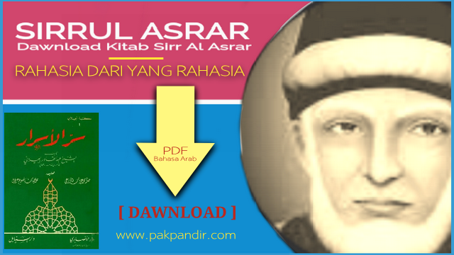 Muat turun, unduh, Download kitab kuning Bahasa Arab Sirr Al-Asrar atau Sirrul Asrar Syekh Abdul Qodir Al Jaelani