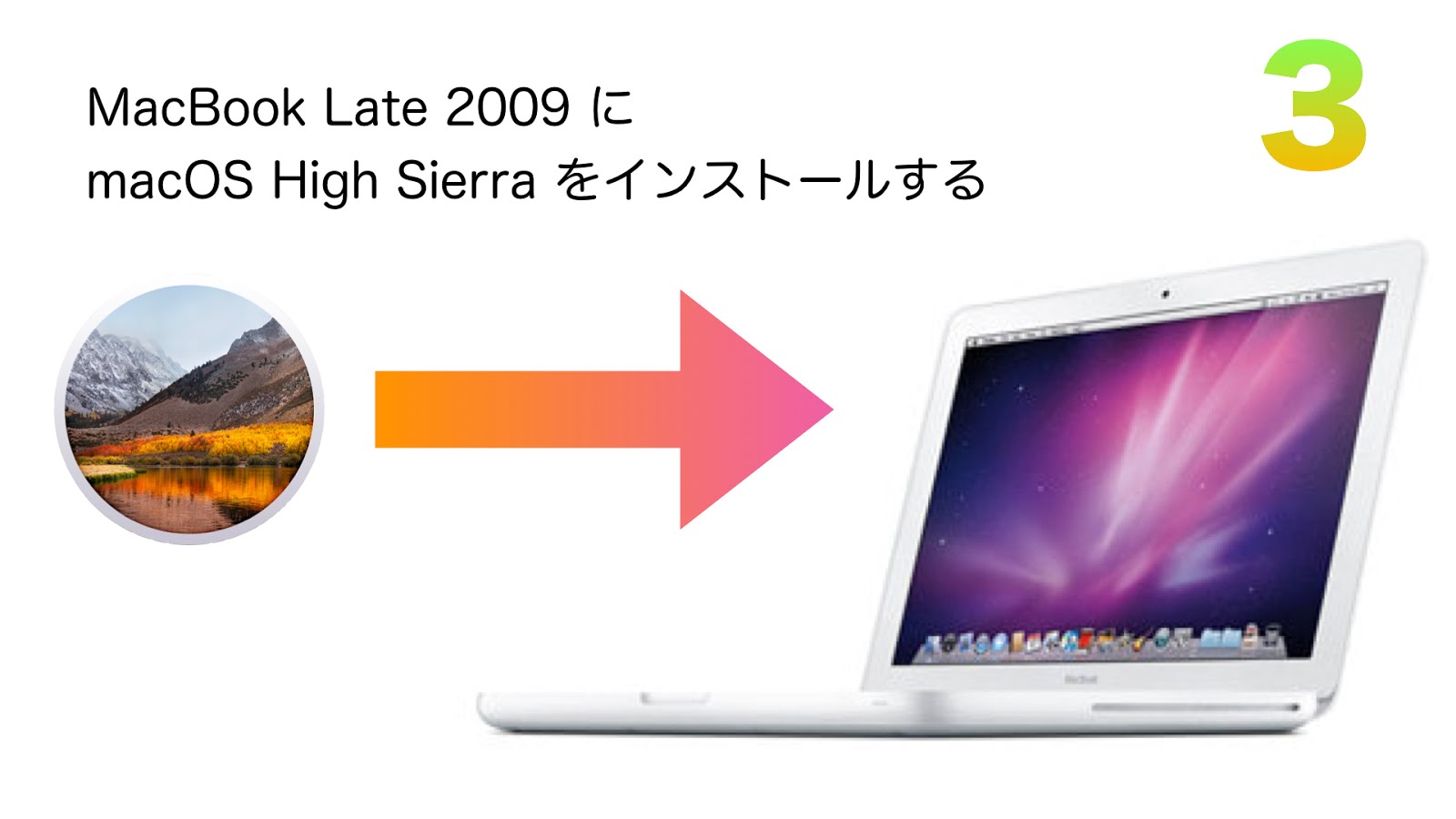 MacBook 2009 high Sierra 大容量ＨＤＤ