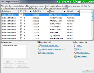 Cara Membuat Sertifikat dengan Excel