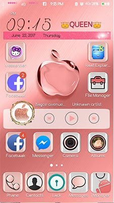 Pink Apple Theme itz For Vivo