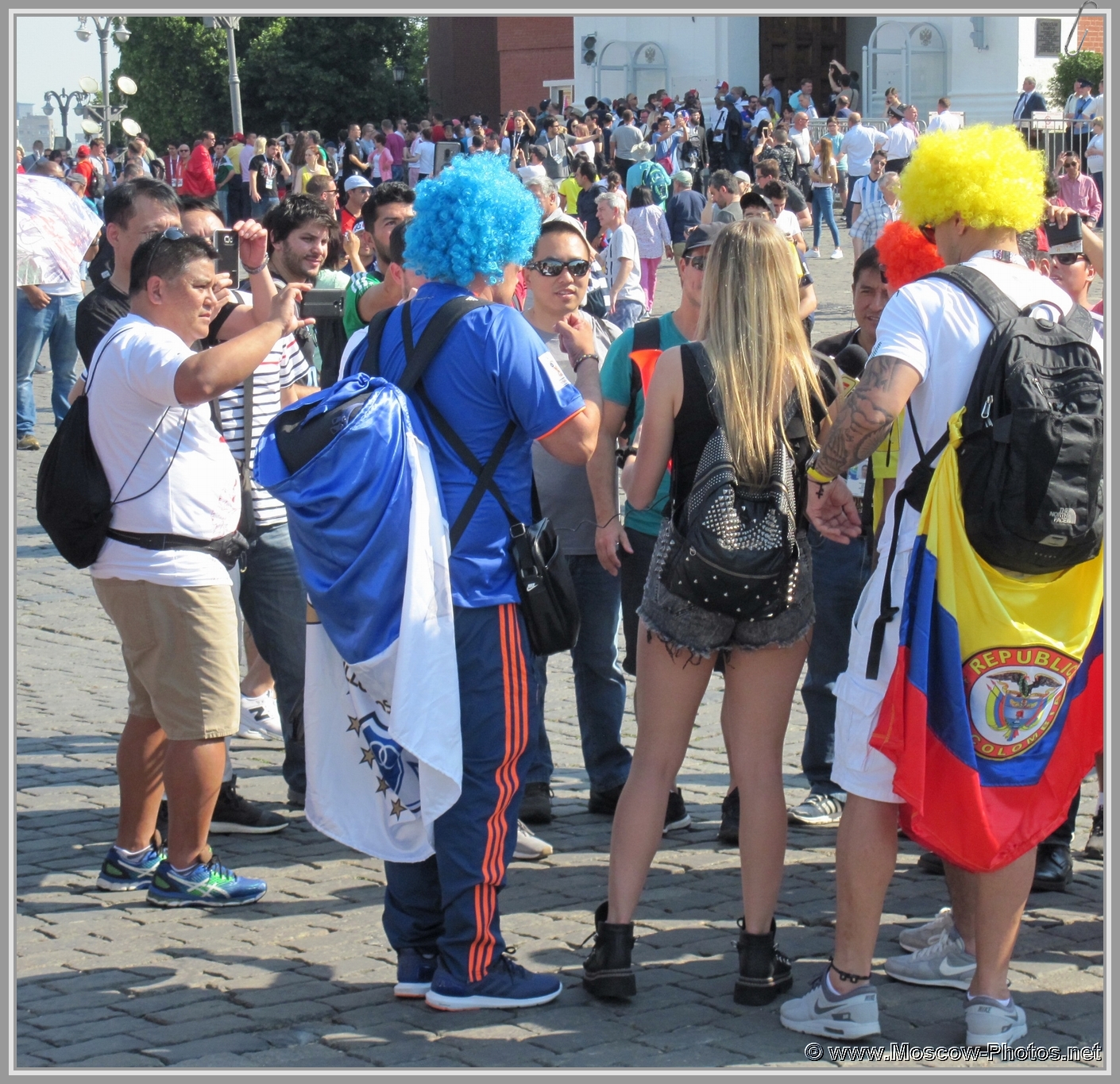 Football fans in Moscow during the 2018 FIFA World Cup