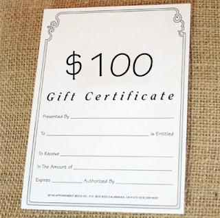 christmas gift: 100 Gift Certificate Template