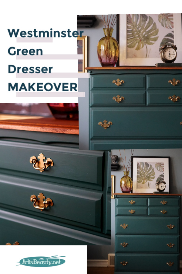 ART IS BEAUTY Outdated dresser given a beautiful makeover using