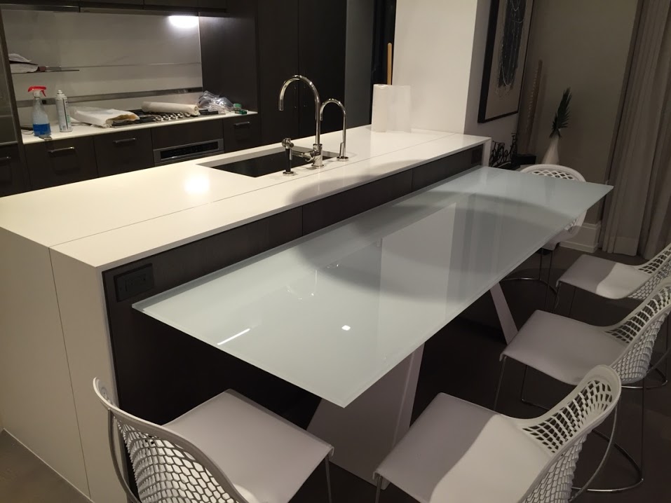 Glass Back Painted Table Top ARTLOOK GLASS COMPANY NEW YORK