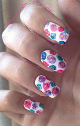 nail simple floral polish flower hand ocean indian watercolour watercolor going down right