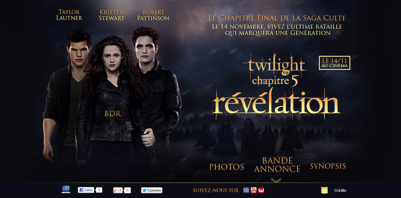 Breaking Dawn Révélation: [Exclusivité] Le site officiel français de