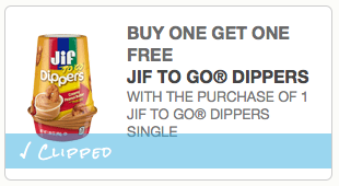 Rare Coupon: B1G1 Free Jif To Go Dippers