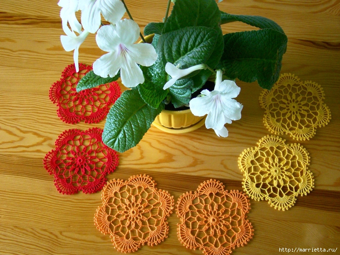 ergahandmade Crochet Coasters + Diagram