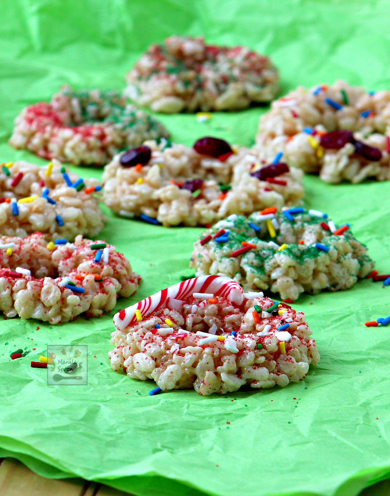 Christmas Krispie Wreaths - Manila Spoon