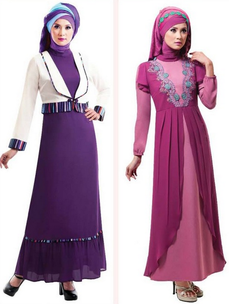 Contoh gambar Baju  Gamis  Muslimah yg  lagi trend  Elneddy 