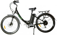 Green Bike USA GB2 Electric Beach Cruiser Bike E-bike, speeds up to 20 mph, distance range up to 50 miles, 350w motor, lithium 36v/13Ah battery, selectable pedal assist 9 levels or twist variable speed throttle, Shimano 7 gear