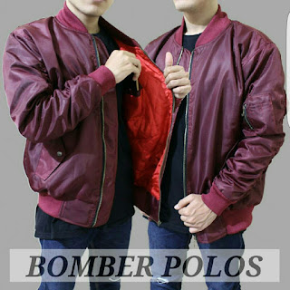 Jaket Bomber Pria Polos