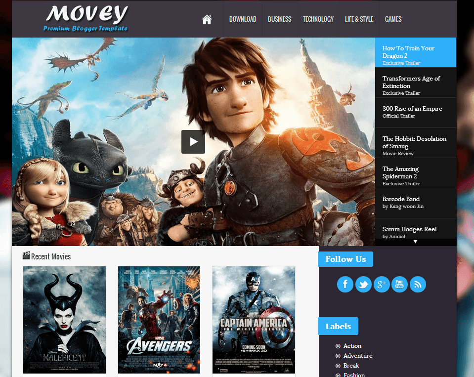 Movey Blogger Template Image