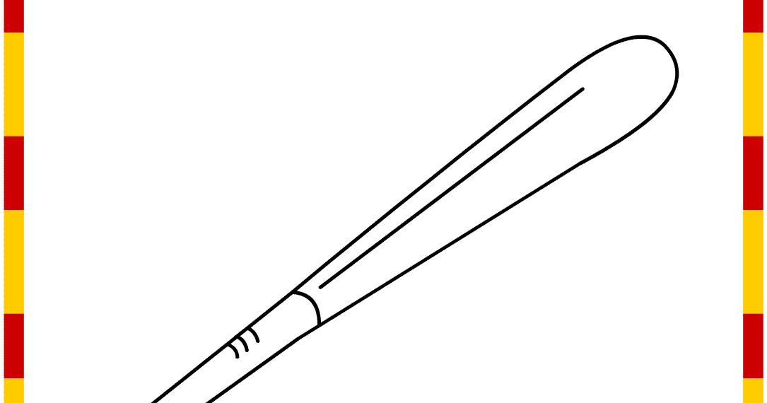 Baseball Bat Coloring Page