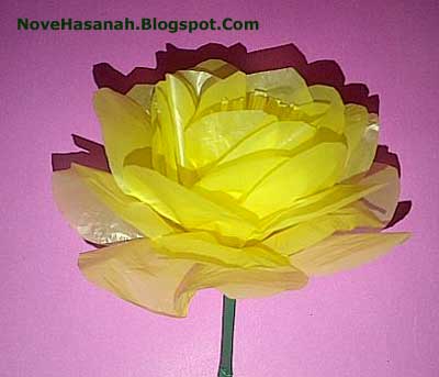 Cara Membuat Bunga  Zinnia dari  Kantong Kresek 