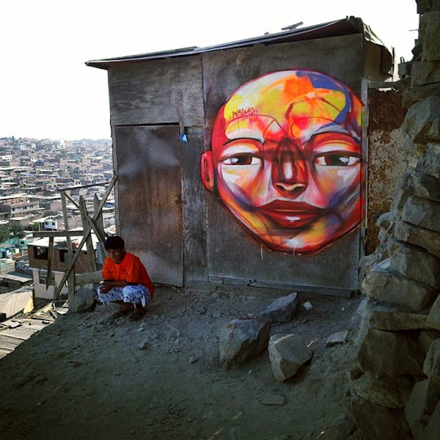 New Street Art Pieces by Peruvian Duo Entes Y Pesimo on the streets of Lima in Peru. 4