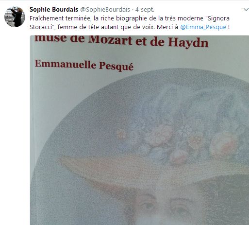 Nancy Storace, muse de Mozart et de Haydn avis Nancy Storace, muse de Mozart et de Haydn avis