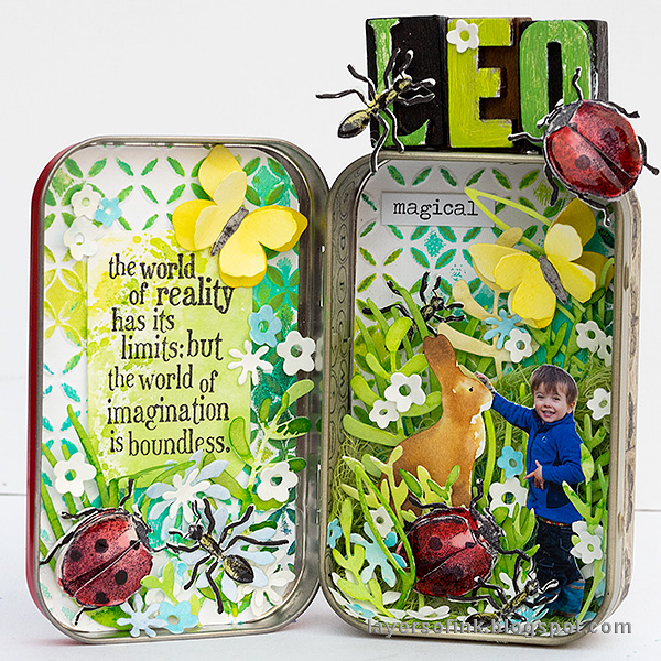 Layers of ink - Springtime Altered Tin Tutorial by Anna-Karin Evaldsson. Layers of ink - Springtime Altered Tin Tutorial by Anna-Karin Evaldsson. With Sizzix dies by Tim Holtz.