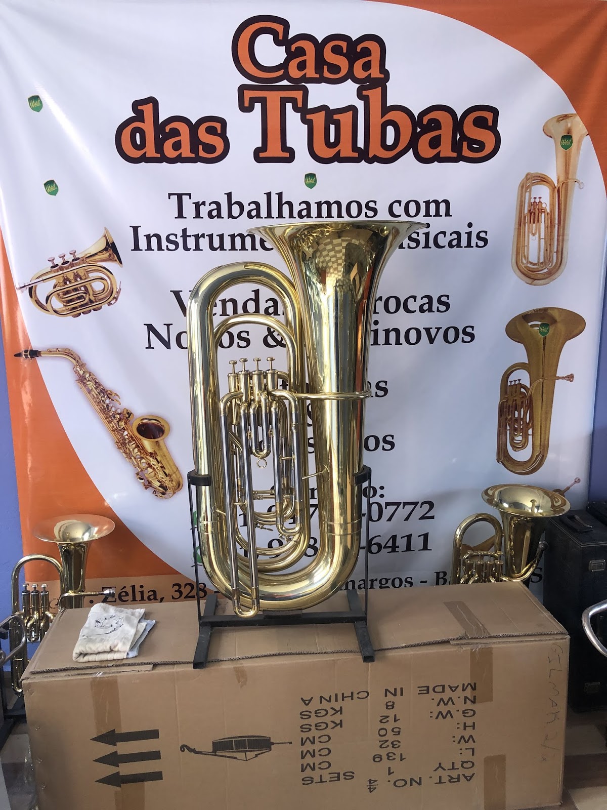 Tuba Yamaha YBB321 afinação em m sib a casa das tubas tem tudo em
