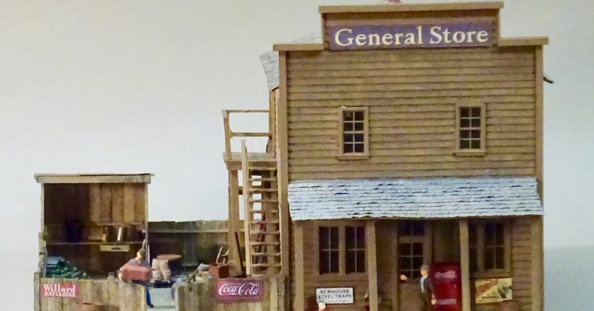 Model Railroad Minutiae General store model complete