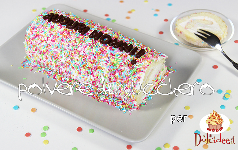 rotolo di torta margherita festa dei nonni cake design cake art polvere di zucchero dolcidee cameo paneangeli